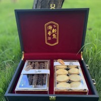 年貨海鮮禮盒大連特產速食海參鮑魚雙拼干貨送長輩即食昱姝海參